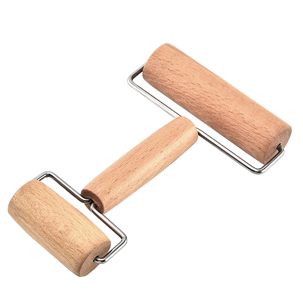 Double Head Wooden Rolling Pin Wood Pastry Pizza Roller Baking Roller Pin For Home Kitchen Baking Cooking