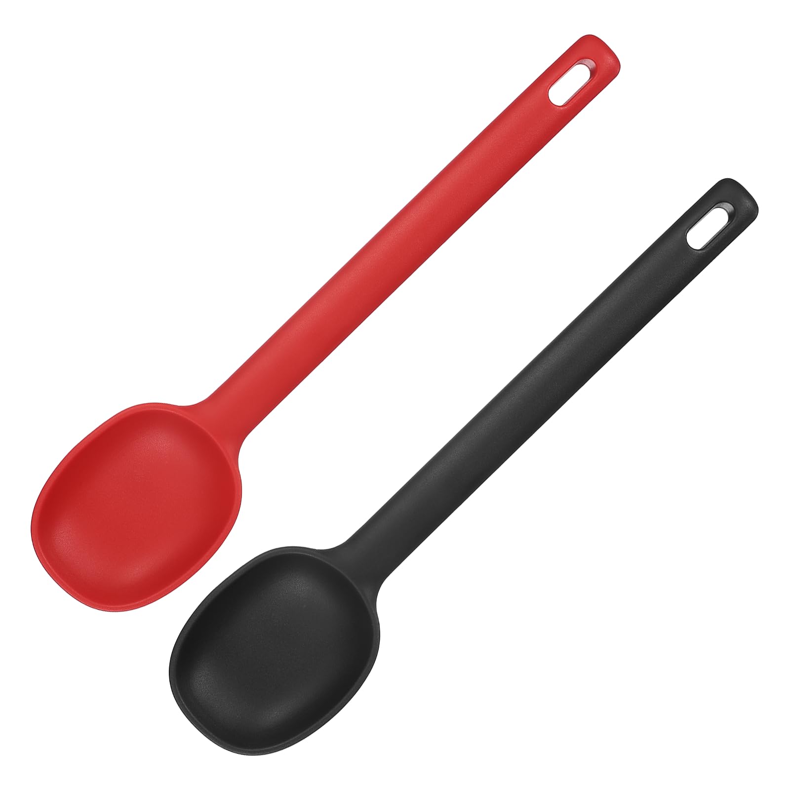 uxcell Silicone Nonstick Mixing Spoon 11 Heat Resistant Cooking Spoon 2Pcs