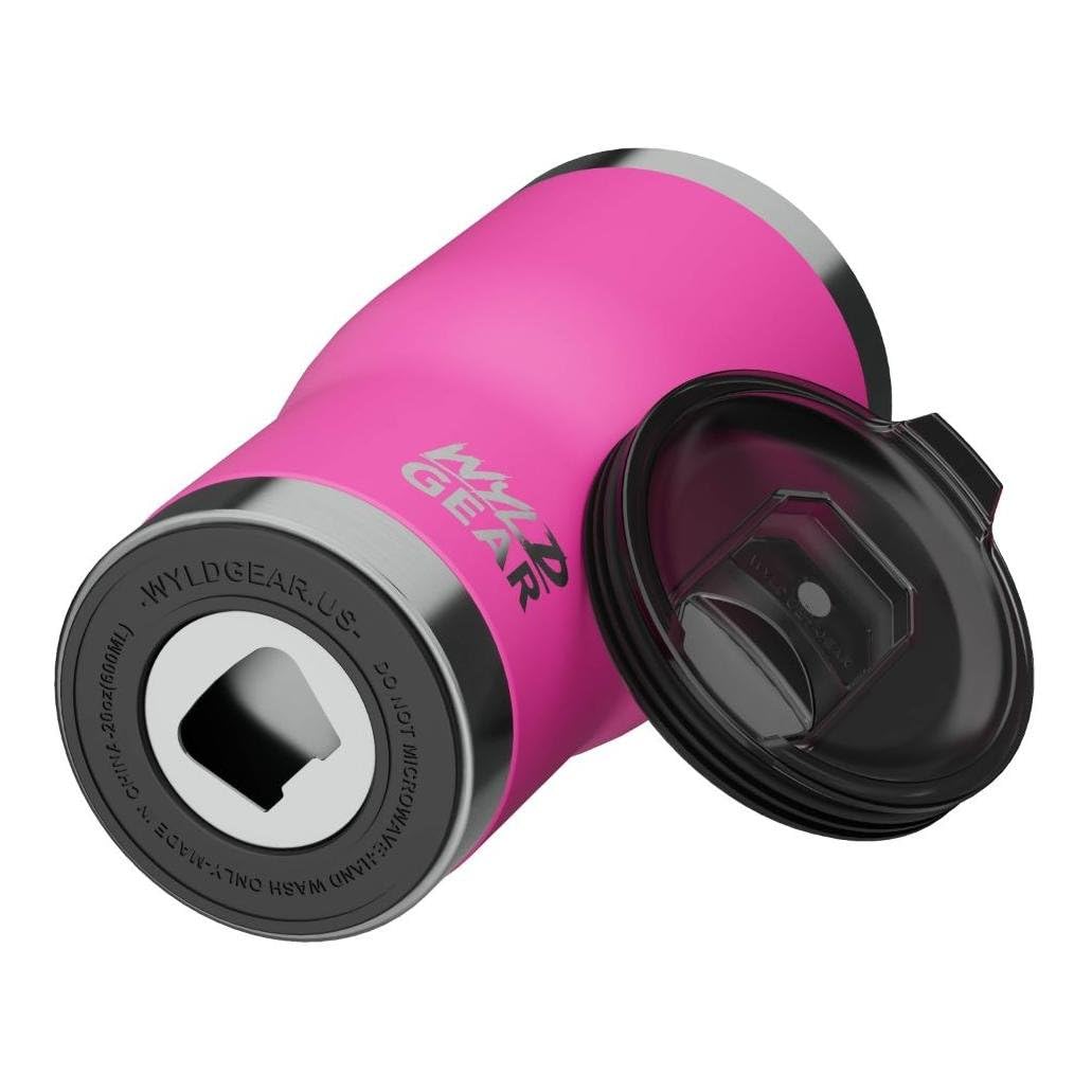Wyld Gear Tumbler - Stainless Steel, Vacuum Insulated Travel Mug With Lid - 20Oz Pink
