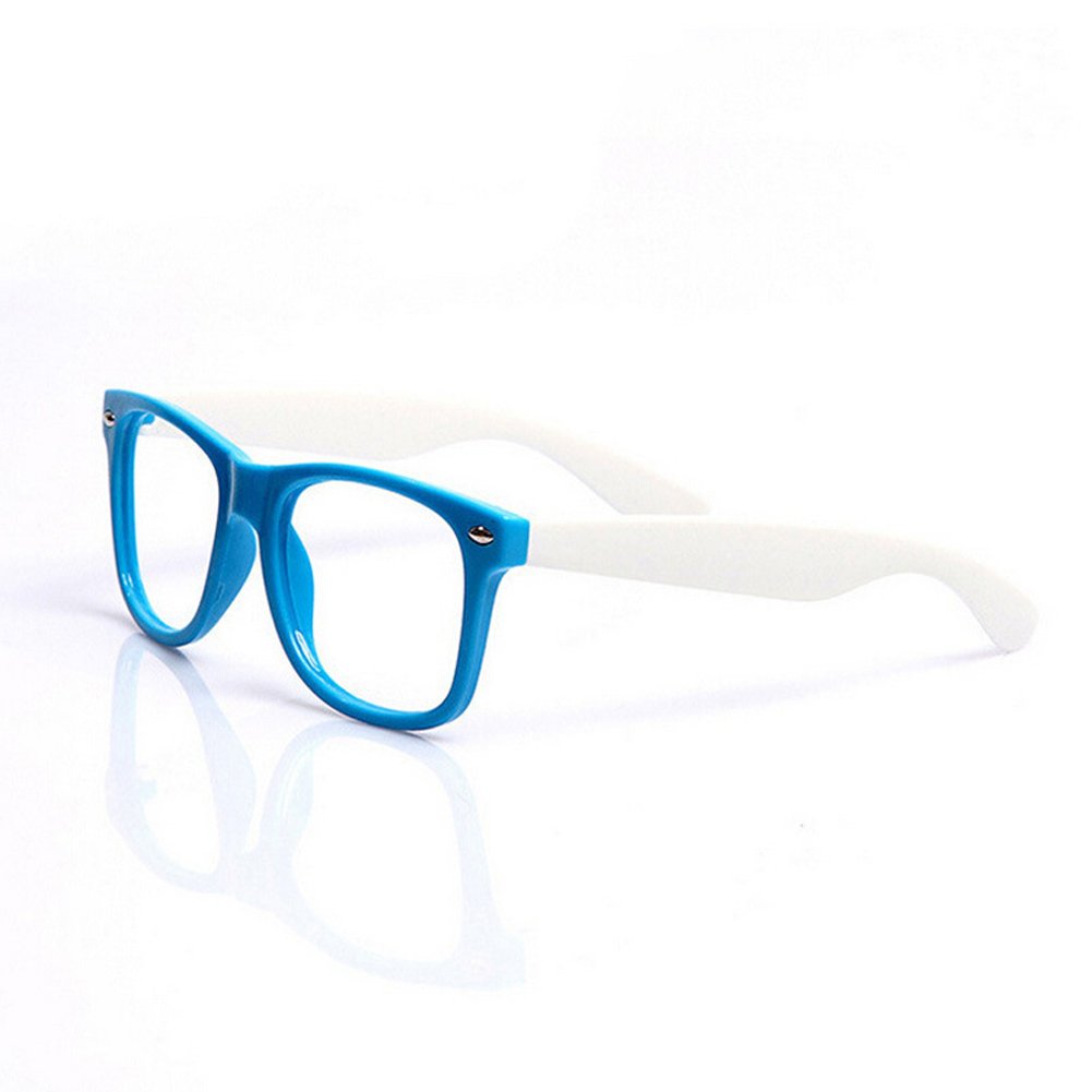 Fodattm Set of 6 Kids Children Candy Colour Fashion Cute Glasses Frame Without Lenses Nerdy Retro Glasses Party Supplies (Colour Random)