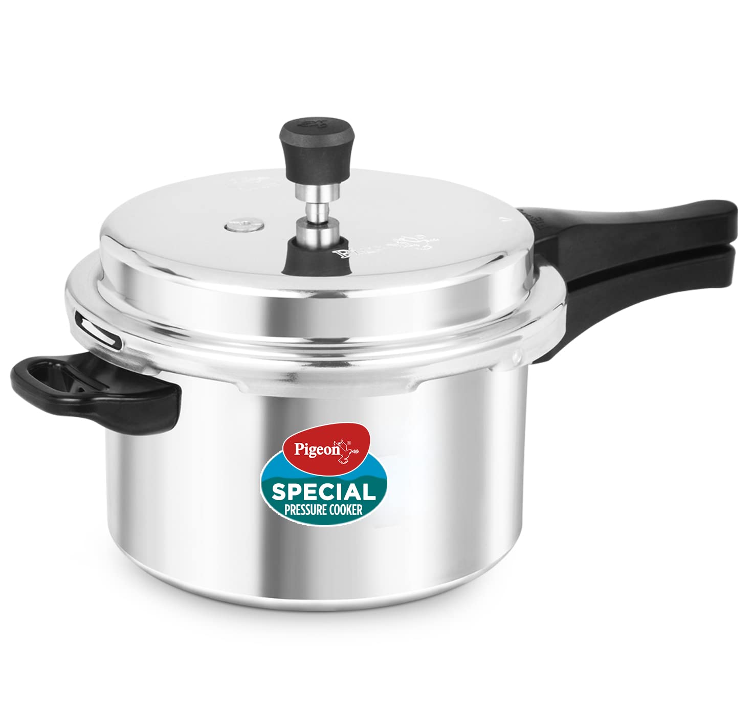 Pigeon By Stovekraft 12653 Induction Base Outer Lid Aluminium Pressure Cooker, 5L, Silver