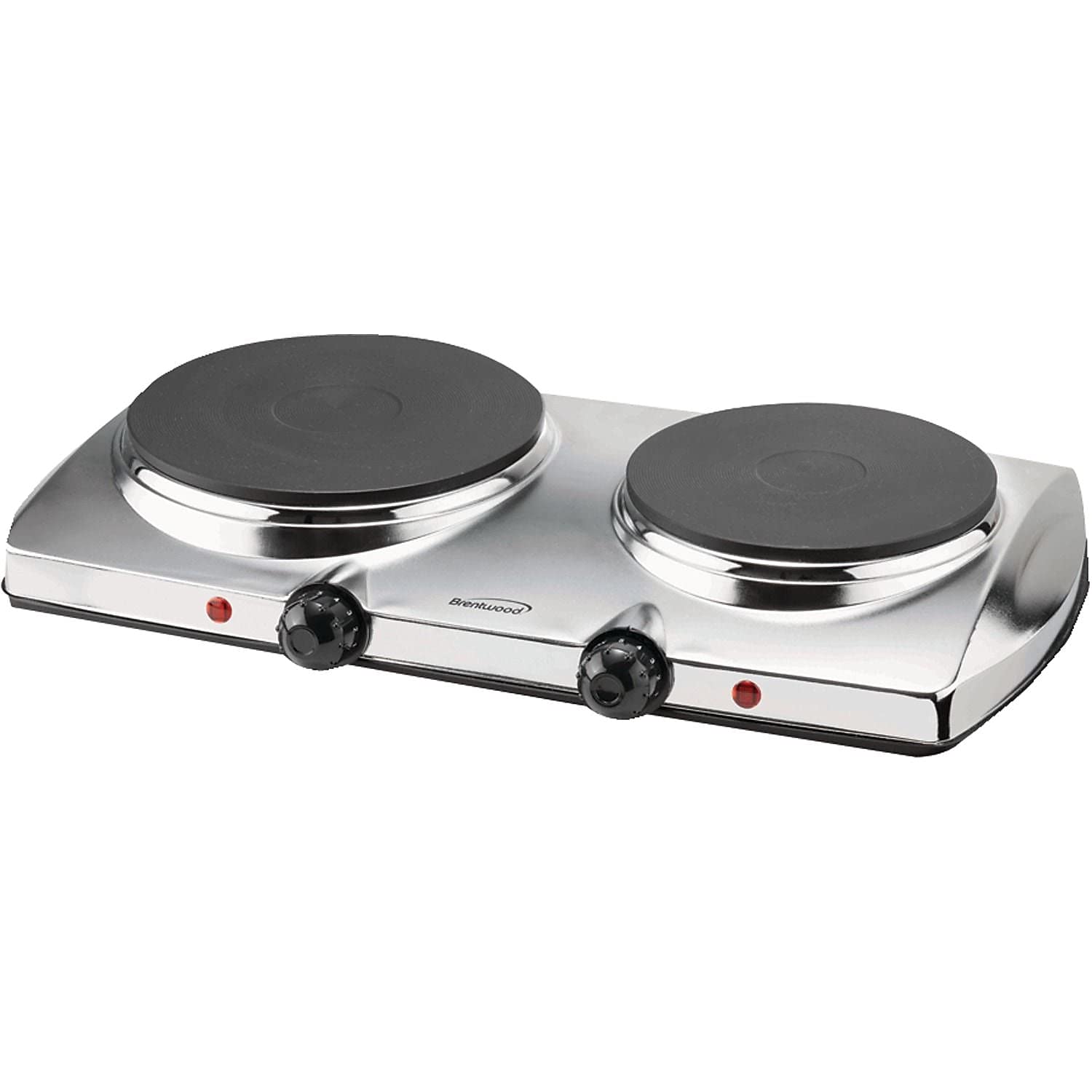 Brentwood Electric Double Hot Plate 1440-Watt, Pack of 1, Silver