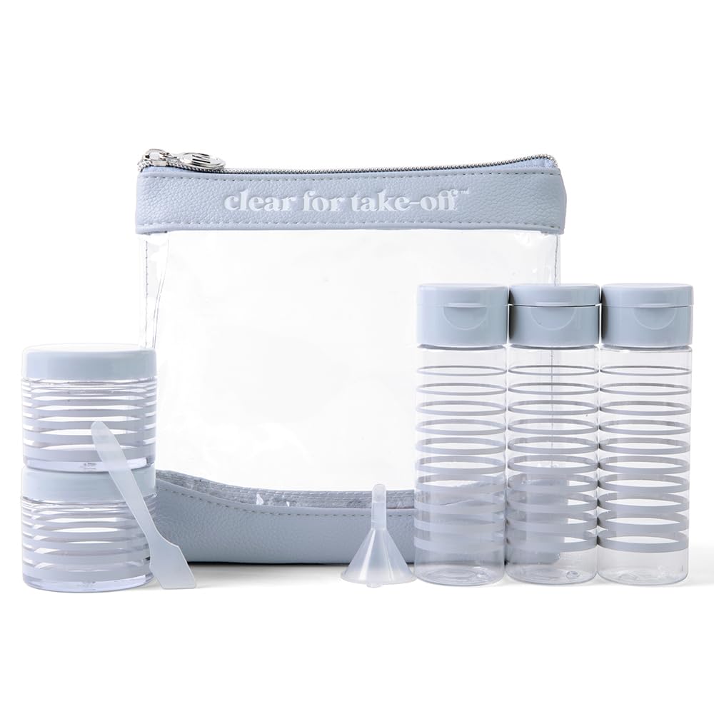 Miamica Bottle Set - Slate Blue, 9 Piece