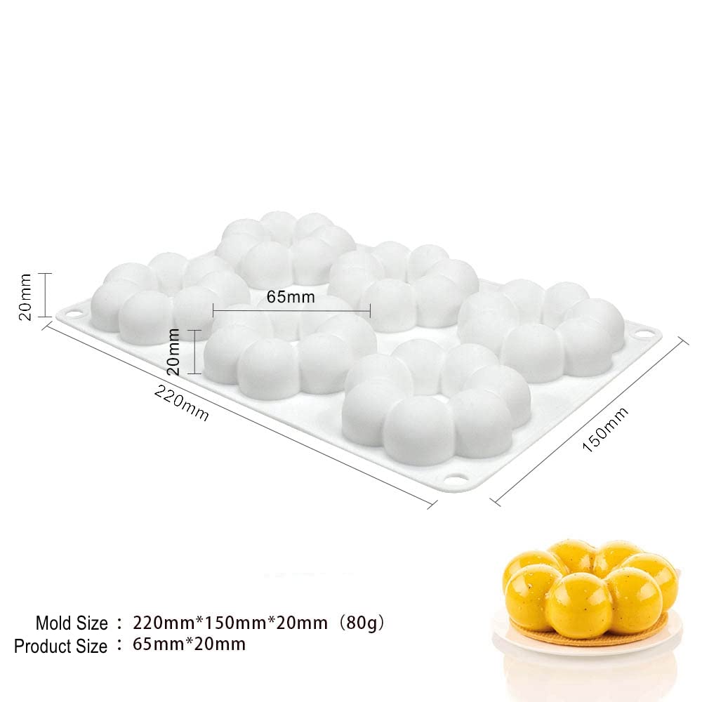 Mostsom Silicone Mold Flower Shaped Silicone Donut Molds, Baking Pans, 6-Cavity Reusable Cake Maker Cookie Tray For Kitchen, Dis