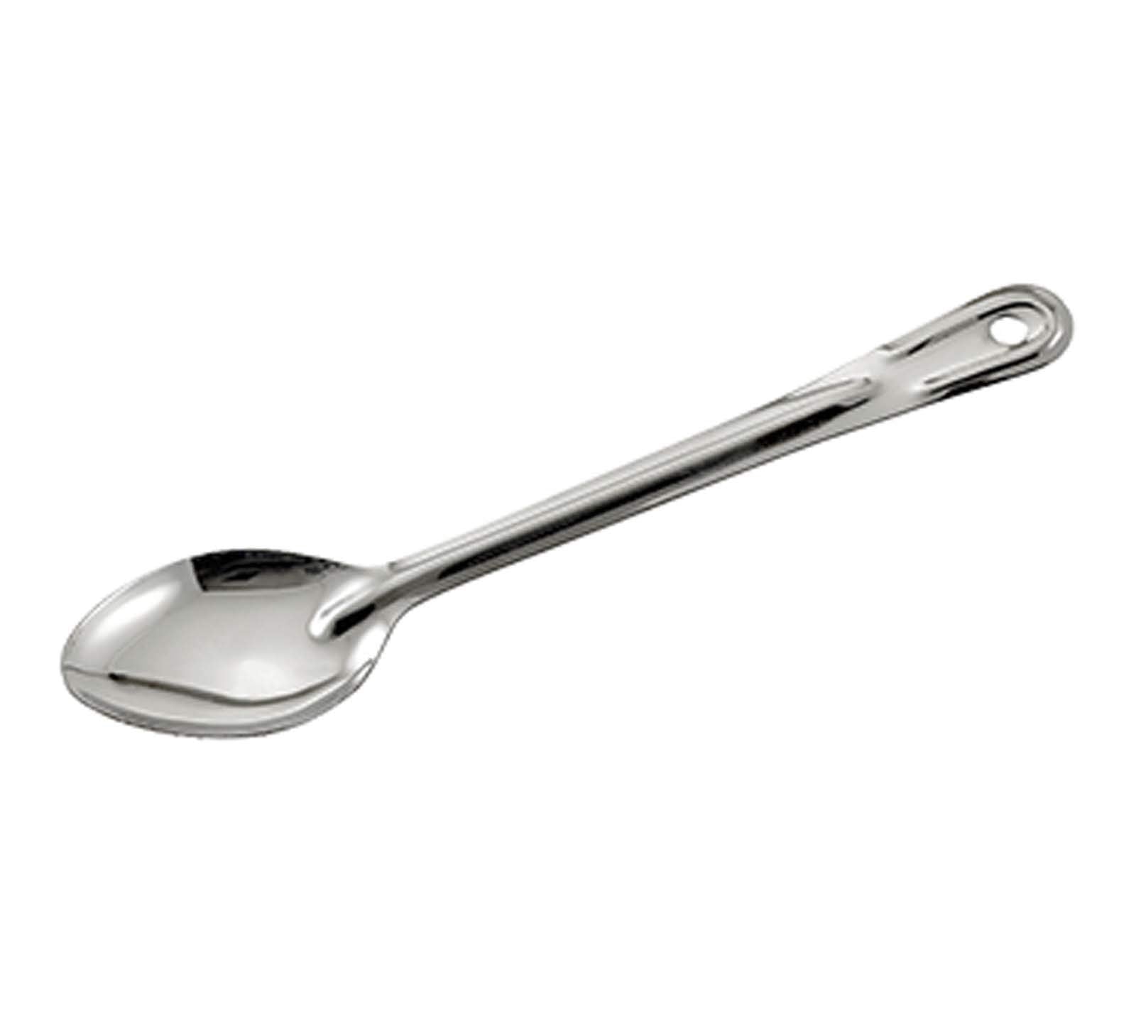 Winco Stainless Steel Basting Spoon, Solid, 18, 1.5mm