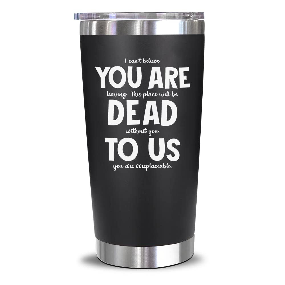 NewEleven 20 Oz Tumbler - Farewell Gift for Coworker, BPA-Free Stainless Steel Drinking Cup, Double Wall Vacuum Insulation, Goin