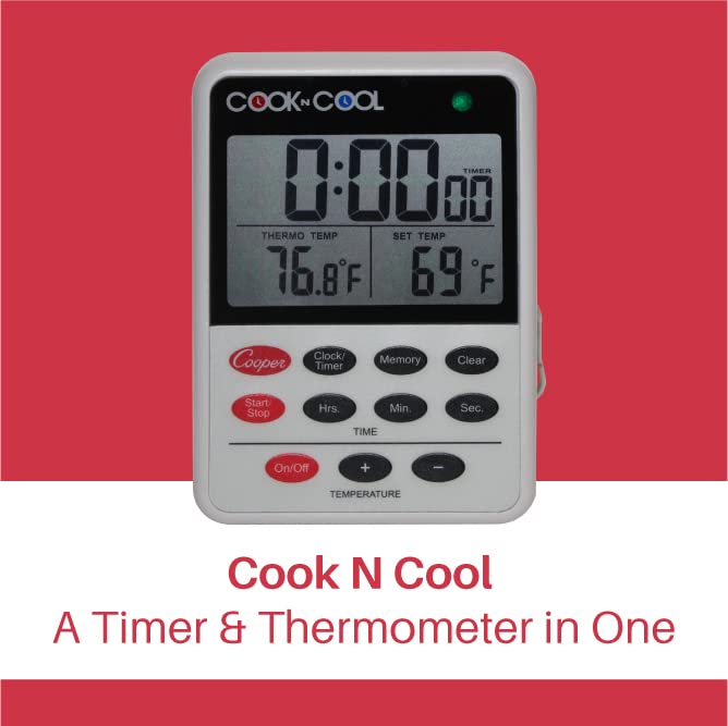 Cooper-Atkins Dtt361-01 Digital Meat Thermometer, Cooling Thermometer (Cook N Cool - Cooking And Cooling Temperature Monitor)
