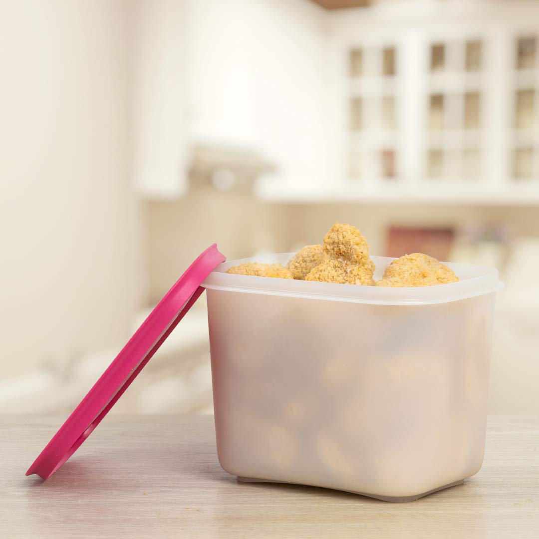 Tupperware Plastic Freezer Mates Gen Ii 1.1L 1Pc (Pink, White)