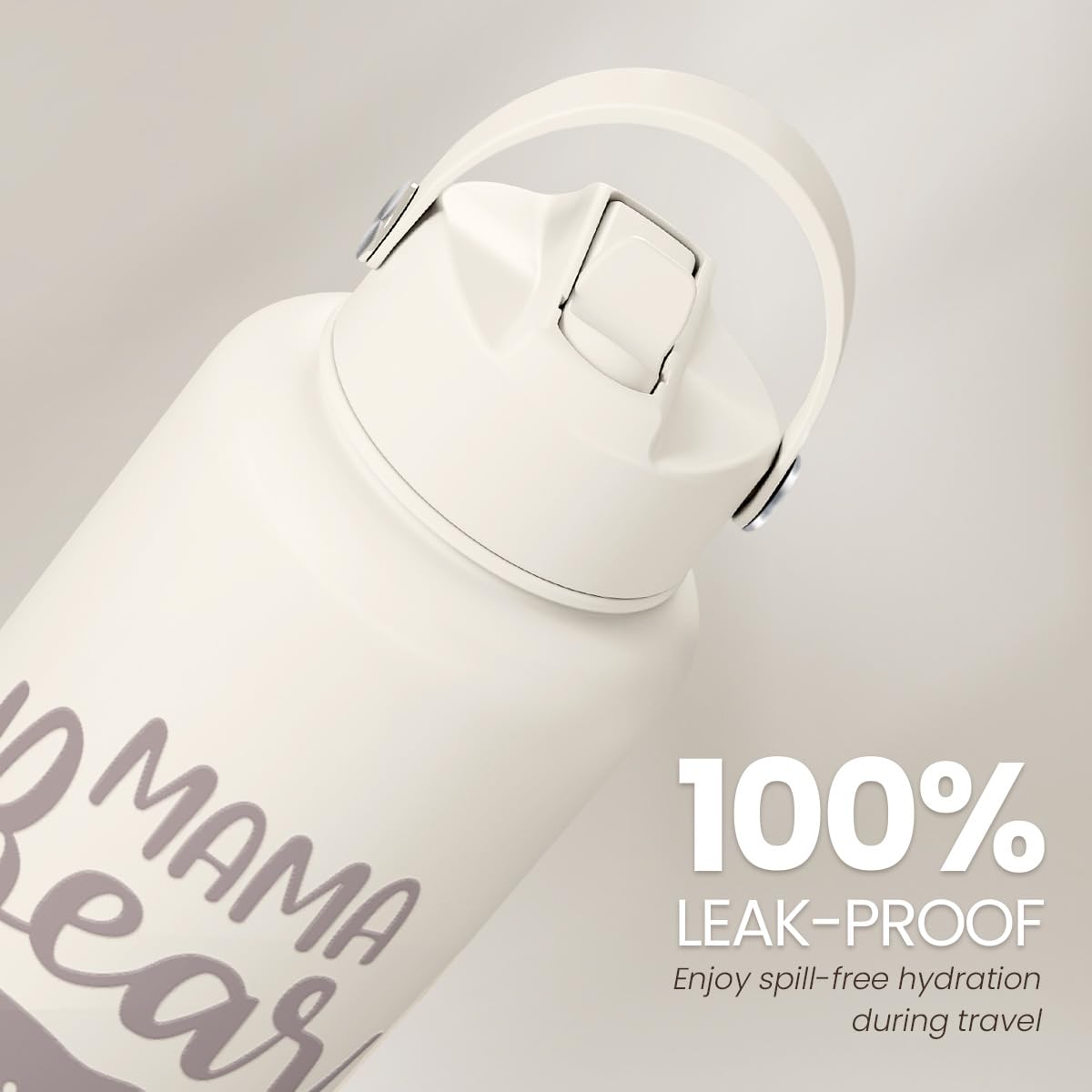 SANDJEST Mom Water Bottle, Mama Bear Bottles 32oz Stainless Steel Insulated with Lid, Mom Gifts from Daughter Son, Gifts for Mot