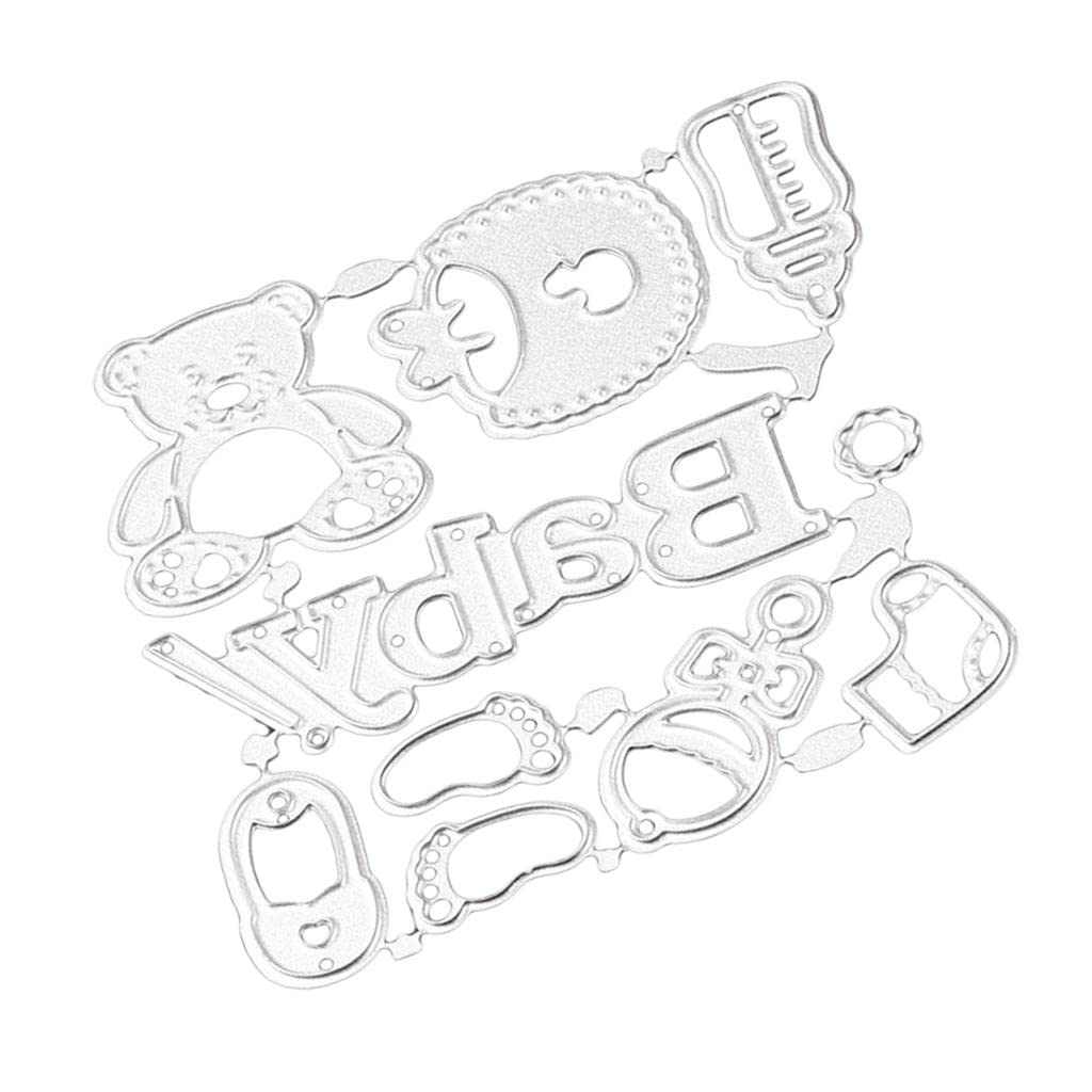 Calandis Diy Baby Accessories Metal Cutting Dies Stencils Template Mould For Diy Scrapbook Photo Album Paper Craft Baby Shower C