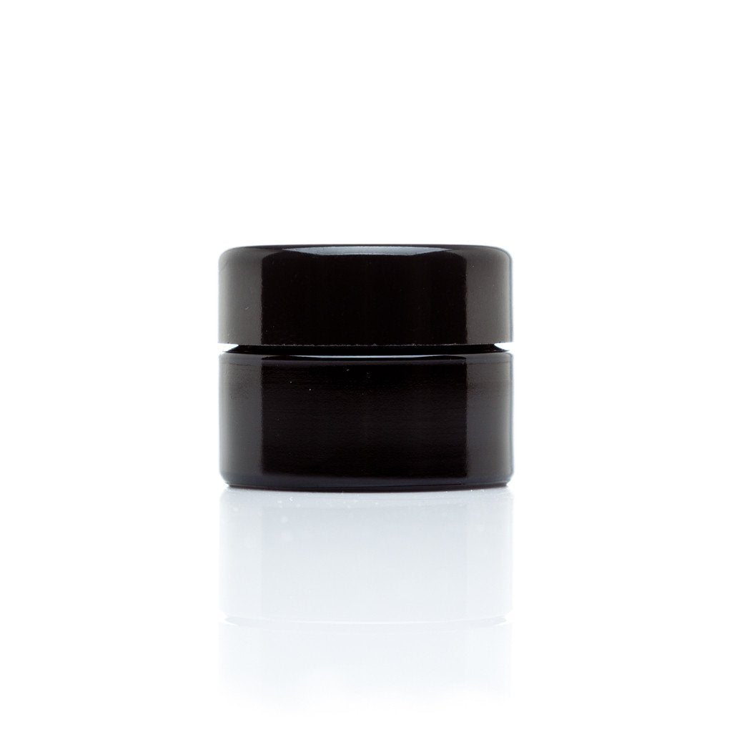 Infinity Jars Tall Black Glass Jar 15 Ml (.5 Fl Oz) Ultraviolet Airtight Smell Proof, Refillable Container, Screw Top Jar For Lo