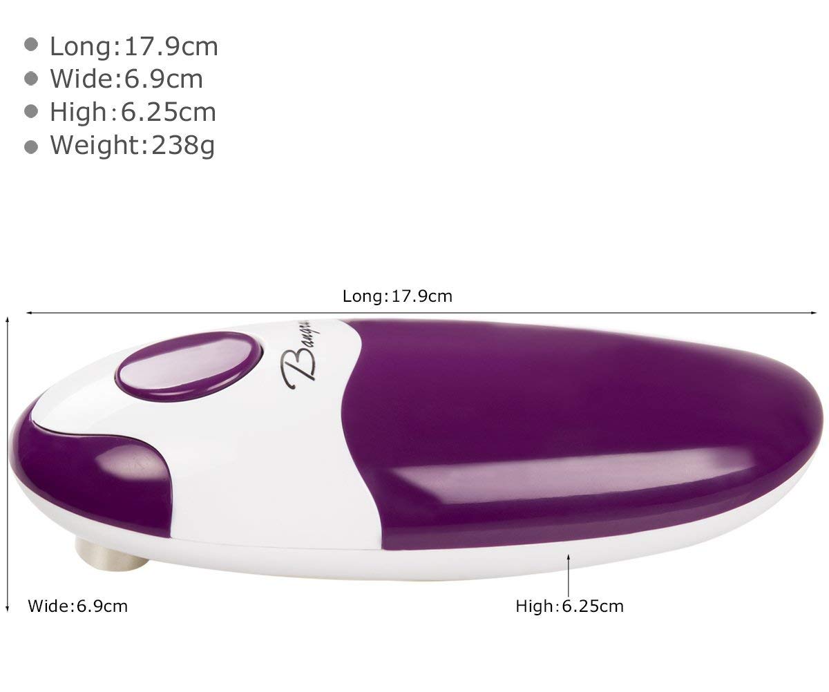 Kitchen Automatic Safety Cordless One Tin Opener&Bangrui Professional Electric Opener.One-Touch Switch .Smooth Can Edge.Being Fr