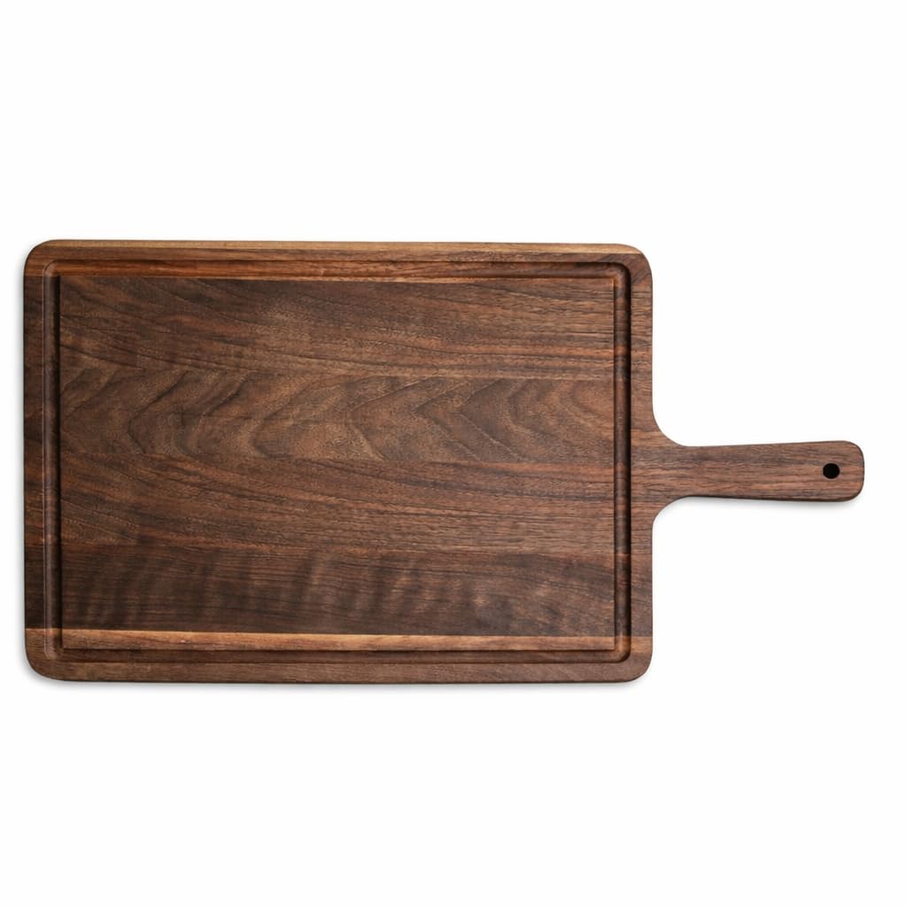 Coolina Walnut Serving Board  Perfect Cutting Board for Chopping Meet,Chicken! Made from Durable Walnut Wood (12x9 inches)