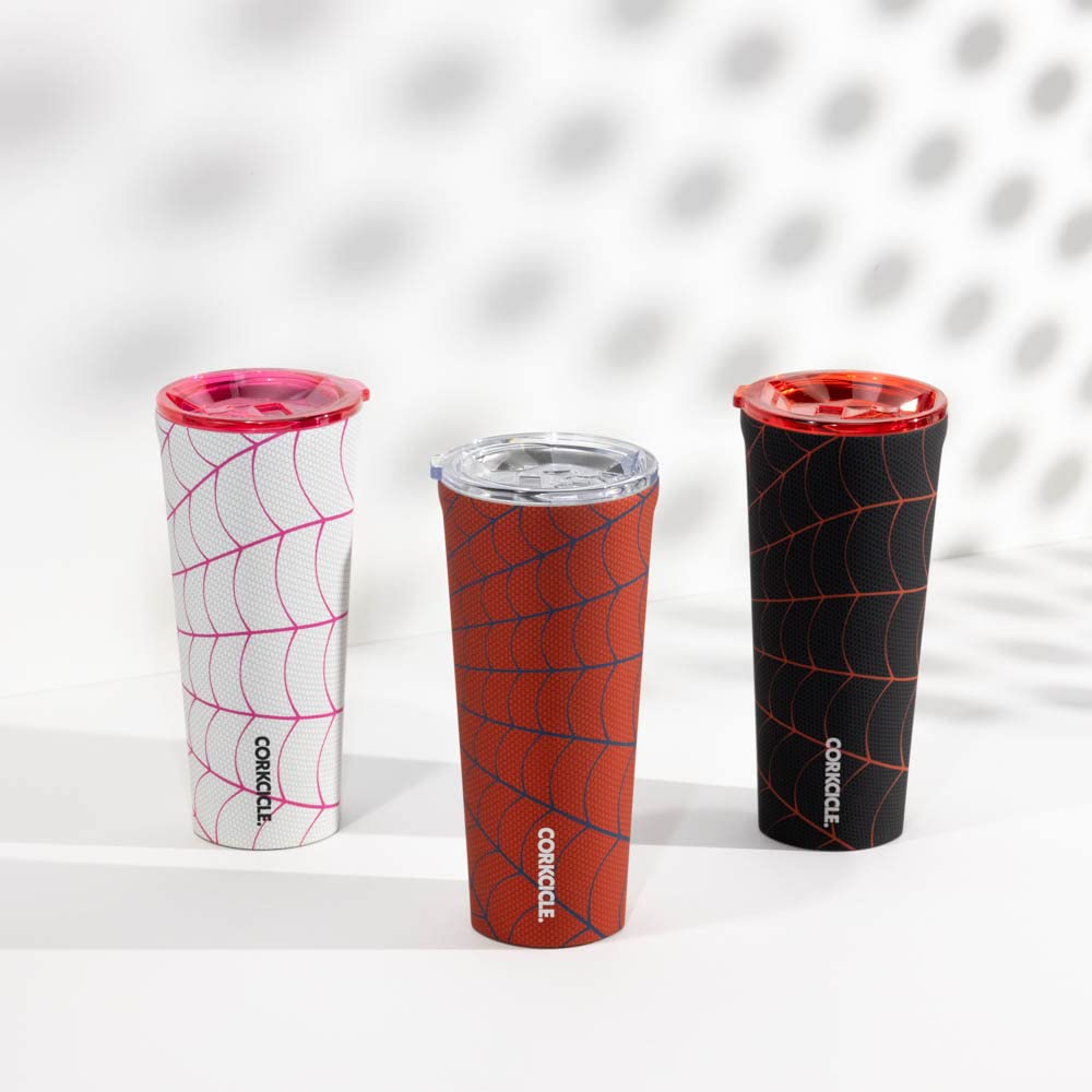 Corkcicle X Marvel Spider-Man Miles Morales Classic Insulated Coffee Mug With Lid, 24 Oz - Stainless Steel Travel Tumbler Keeps