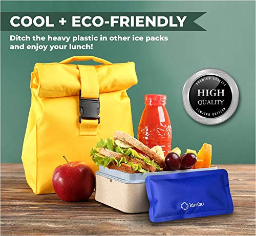 Ice Packs For Lunch Box Bag And Bento Boxes, 4 Pack Set, Reusable And Refreezable Soft Slim Pouches For Kids Boys Adults, Travel