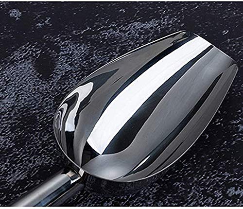 Kenbutsu Ice Scoop 12Oz, 11 Inch Medium Stainless Steel Metal Food Scoops For Kitchen Party Bar Wedding, Durable & Heavy Duty, D