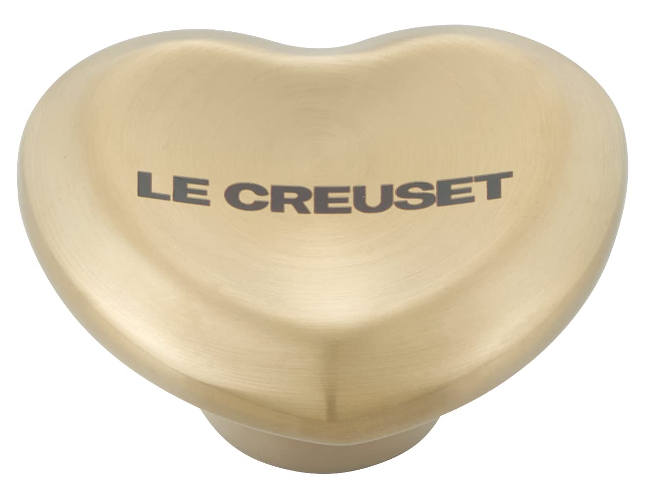 Le Creuset Figural Heart Knob, Large, 45Mm, Light Gold