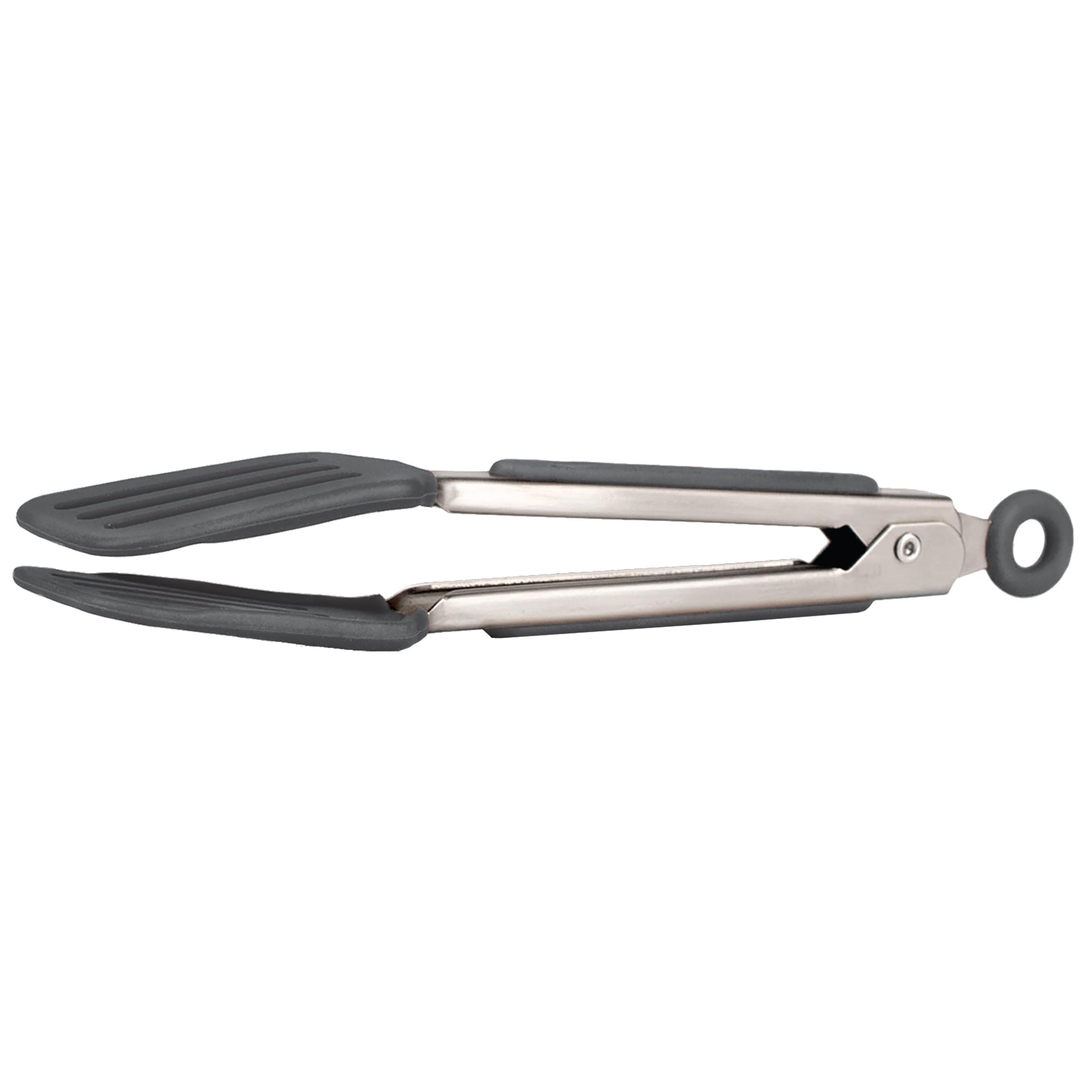 Tovolo Mini Turner Tongs Nonstick Flat Head Tong for Easily Flipping Cooking Serving, Heat Resistant Tongs BPA Free Dishwasher S