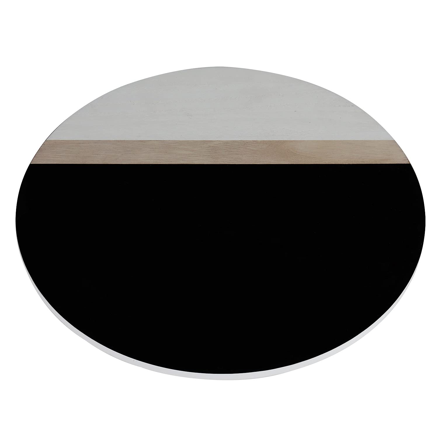 Hanna Roberts Lazy Susan Kitchen Turntable For Pantry Cabinet Or Table, 14'' (Black Brown White Stripe Design)