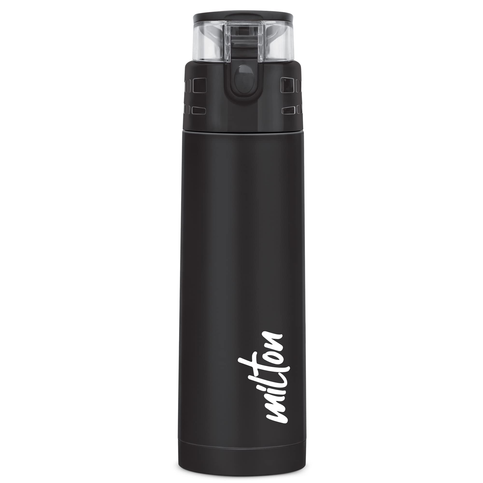 Milton Atlantis 900 Thermosteel Insulated Water Bottle, 750 ml, Black | Hot and Cold | Leak Proof | Office Bottle | Sports | Hom
