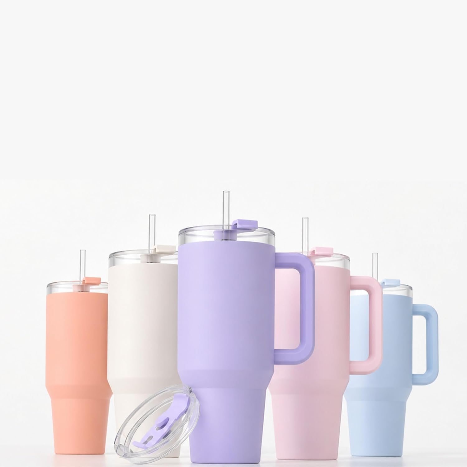 HEONAY 1800ML Plastic Tumbler with Handle & Lid with Straw | Large Capacity Leakproof Travel Mug for Water, Coffee, Tea & Smooth