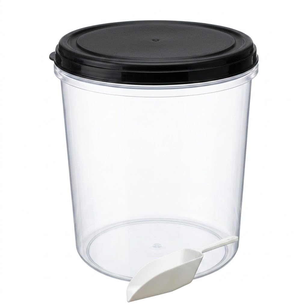 Air O Matic Kitchen Storage Container Black Color With Free Scoop (10 Ltr)