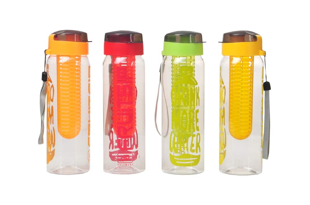 Imago Detox Fruit Infuser Water Bottle Infusion Bpa Free Pack Of 4 (750Ml)