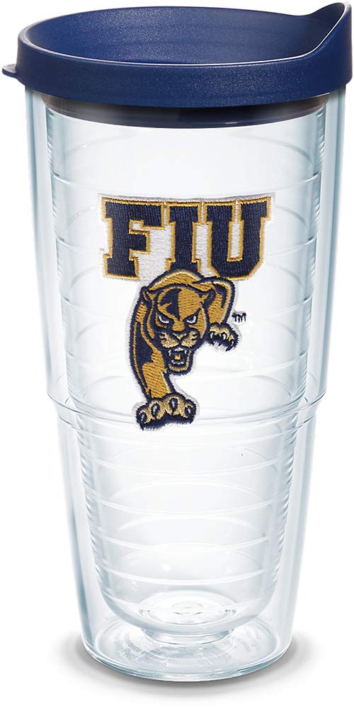 Tervis Fiu Panthers Logo Tumbler With Emblem And Navy Lid 24Oz, Clear