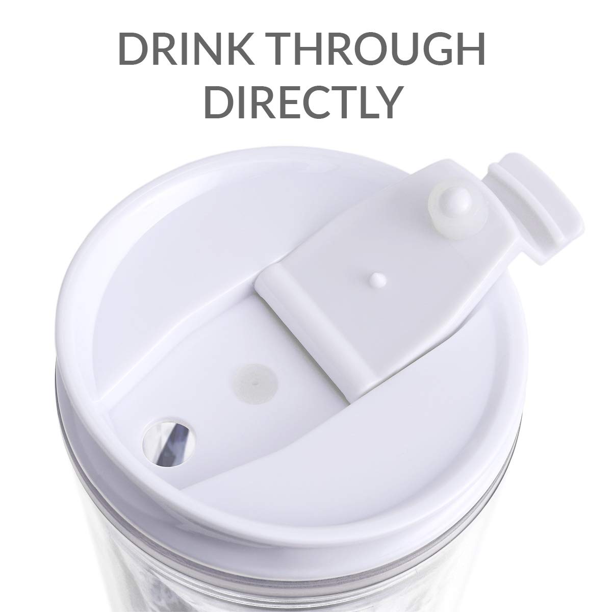 Cupture Crystal Click & Seal Shake Tumbler Cup For Hot Or Cold Drinks - 22 Oz (Clear Diamond)