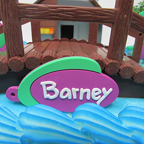 Barney Birthday Cake Topper Set With Barney And Friends And Decorative Themed Accessories (Unique Design)