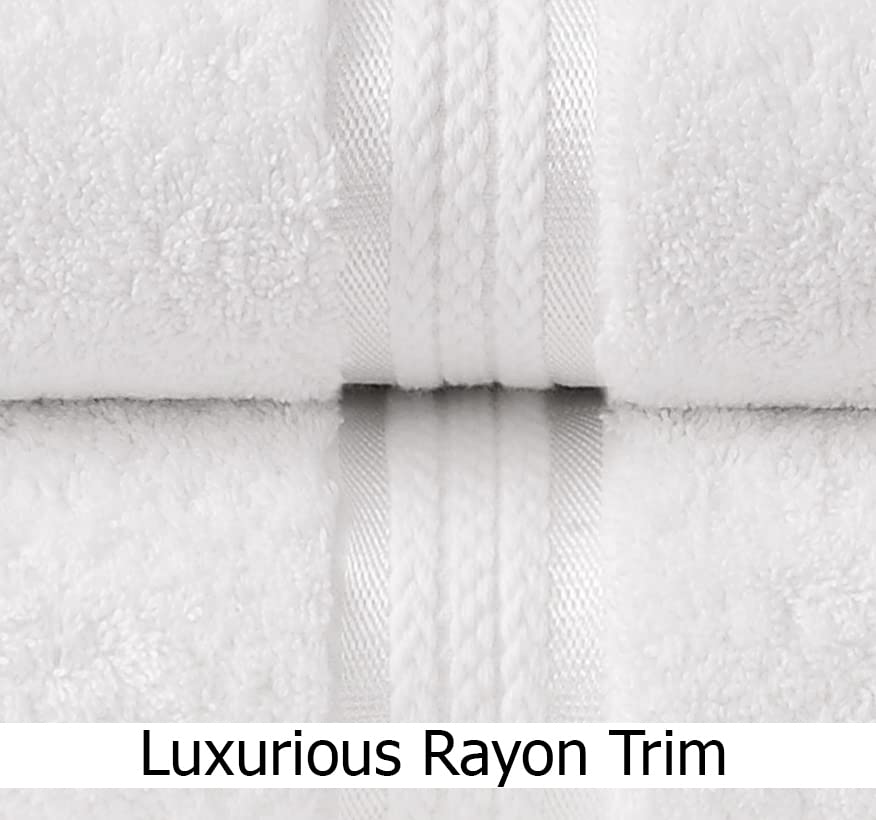 COTTON CRAFT Ultra Soft Hand Towels - 100% Cotton, 16x28 inches, White, 6 Pack, Ideal for Everyday Use