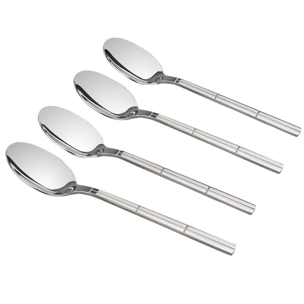 Lesbin Stainless Steel Flatware Dessert Spoon, Set Of 12