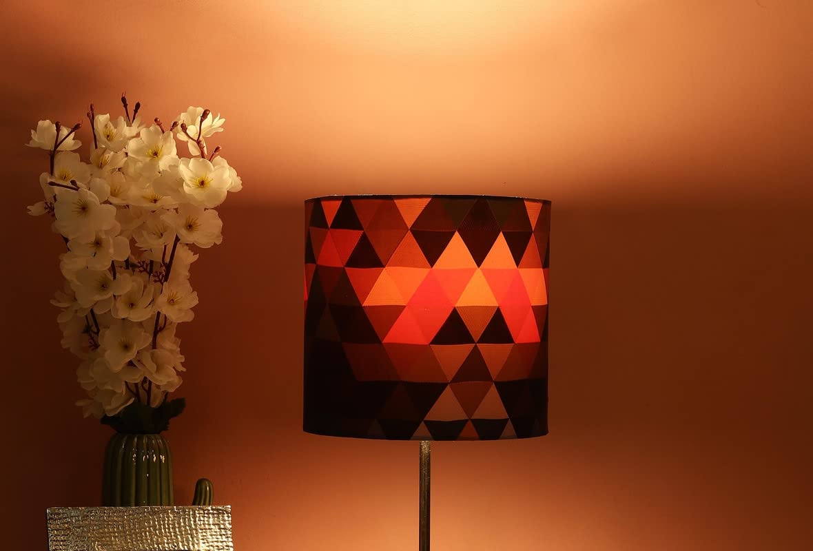 Btr Crafts Spring Floral Drum Lamp Shade, Decorative Light Lamp For Living Room, Home, Bedroom, Suitable For Medium Table & Floo