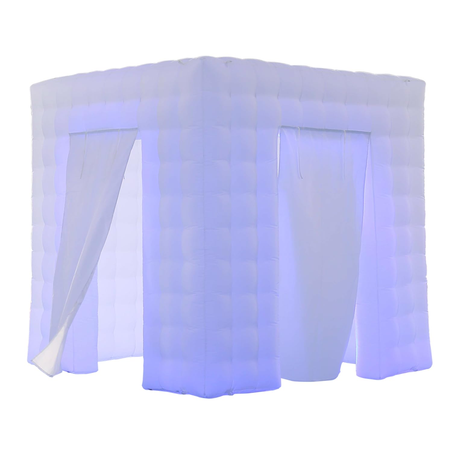 Sayok Portable Inflatable Photo Booth Enclosure (White, Two Doors, 8.2X8.2X8.2Ft), Photo Booth Tent With Air Blower And Remote C