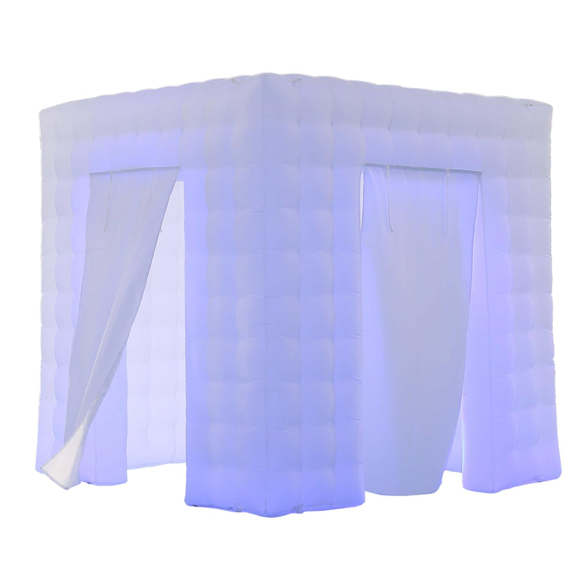Sayok Portable Inflatable Photo Booth Enclosure (White, Two Doors, 8.2X8.2X8.2Ft), Photo Booth Tent With Air Blower And Remote C