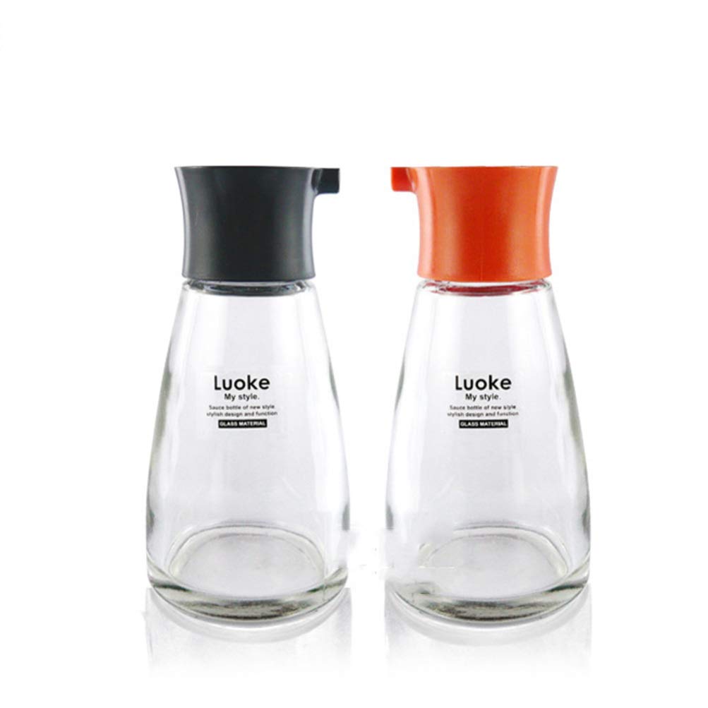 Healeved Glass Soy Sauce Dispenser Leakproof Condiment Container Seasoning Bottle Vinegar Cruet Soy Sauce Bottle Dispenser Kitch