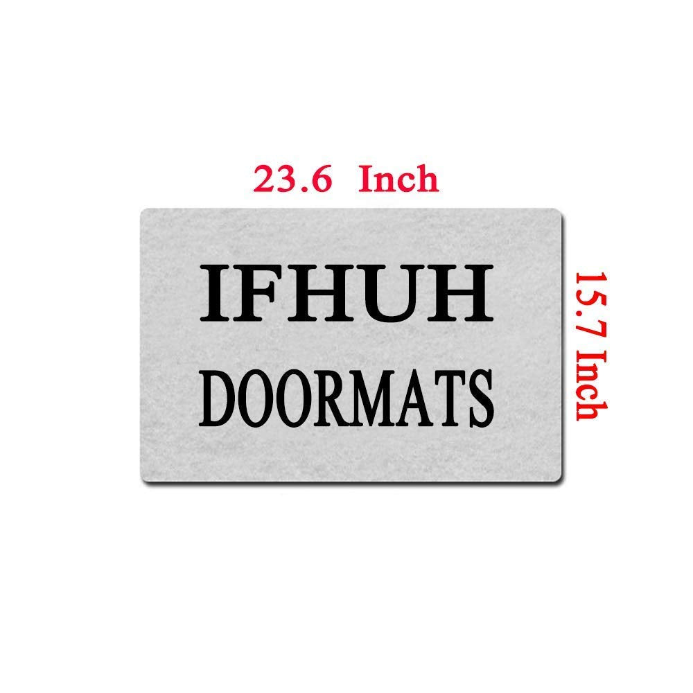 Ifhuh Whalecum Whale Funny Welcome Mat Front Door Mat Rubber Non Slip Backing Funny Doormat Indoor Outdoor Rug 23.6 In(W) X 15.7
