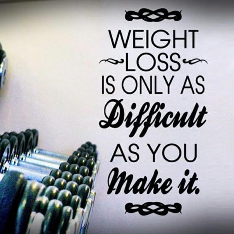 GADGETS WRAP Wall Decal Vinyl Sticker Weight Loss Letters for Office Home Wall Decoration
