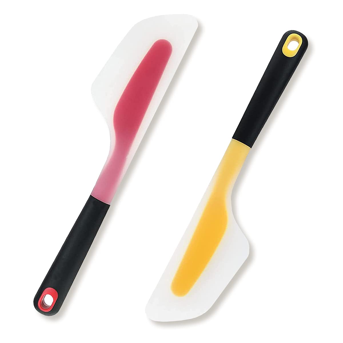 Doerdo 2 Pieces Omelette Spatula Kitchen Omelet Turner Silicone Pigment Scraper Fold Omelette Turner For Kitchen Omelet Pancake