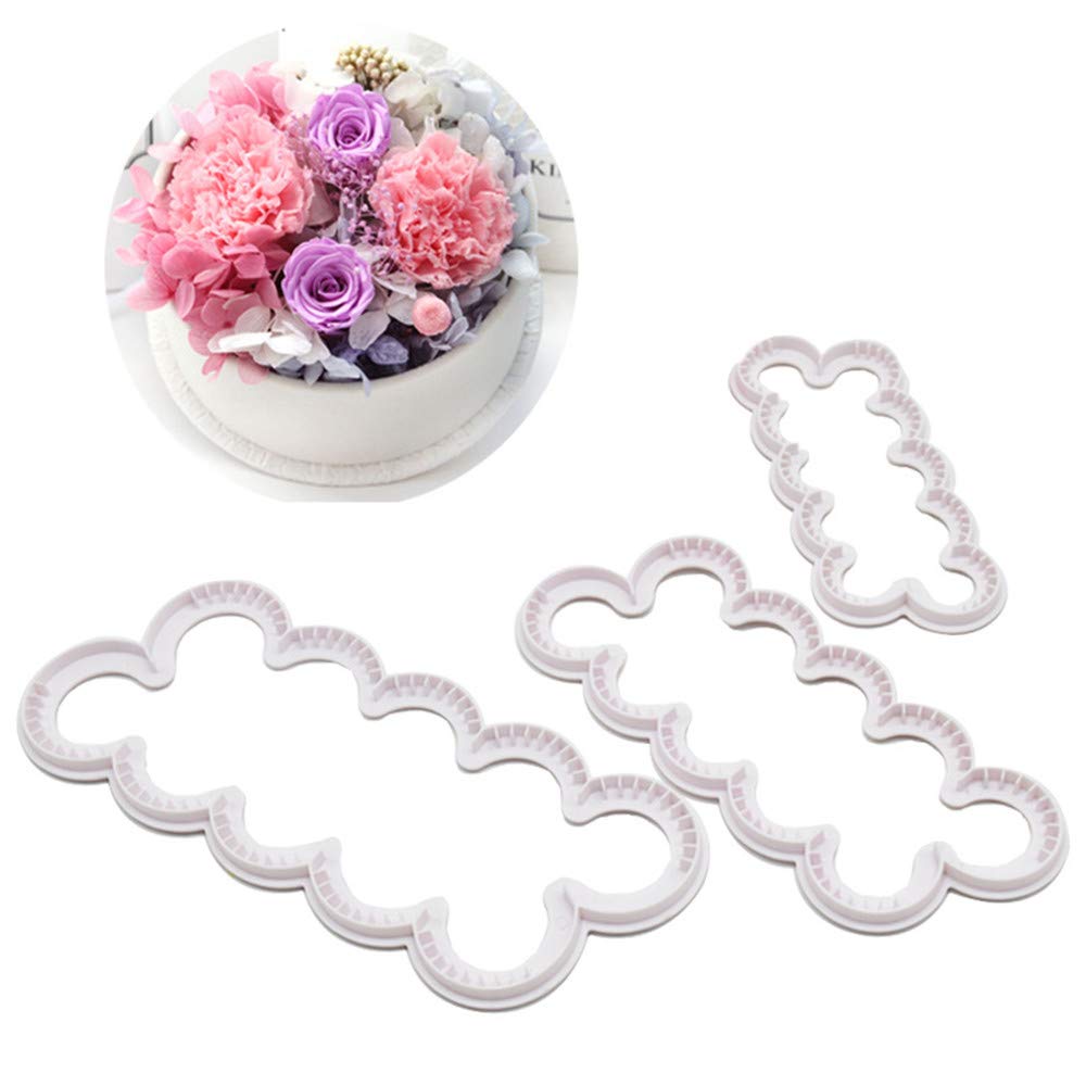 Fondant Icing Tool, 9Pcs Roses Carnations Peony 3D Petal Cake Cutter Flower Diy Baking Accessories