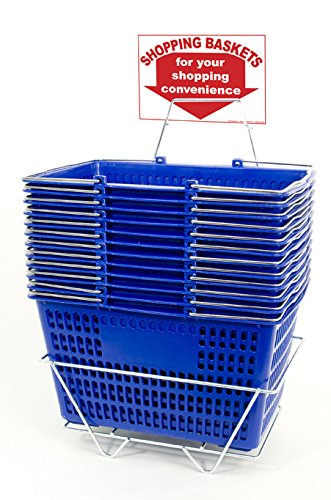 Only Hangers Set Of 12 Blue Shopping Basket Set