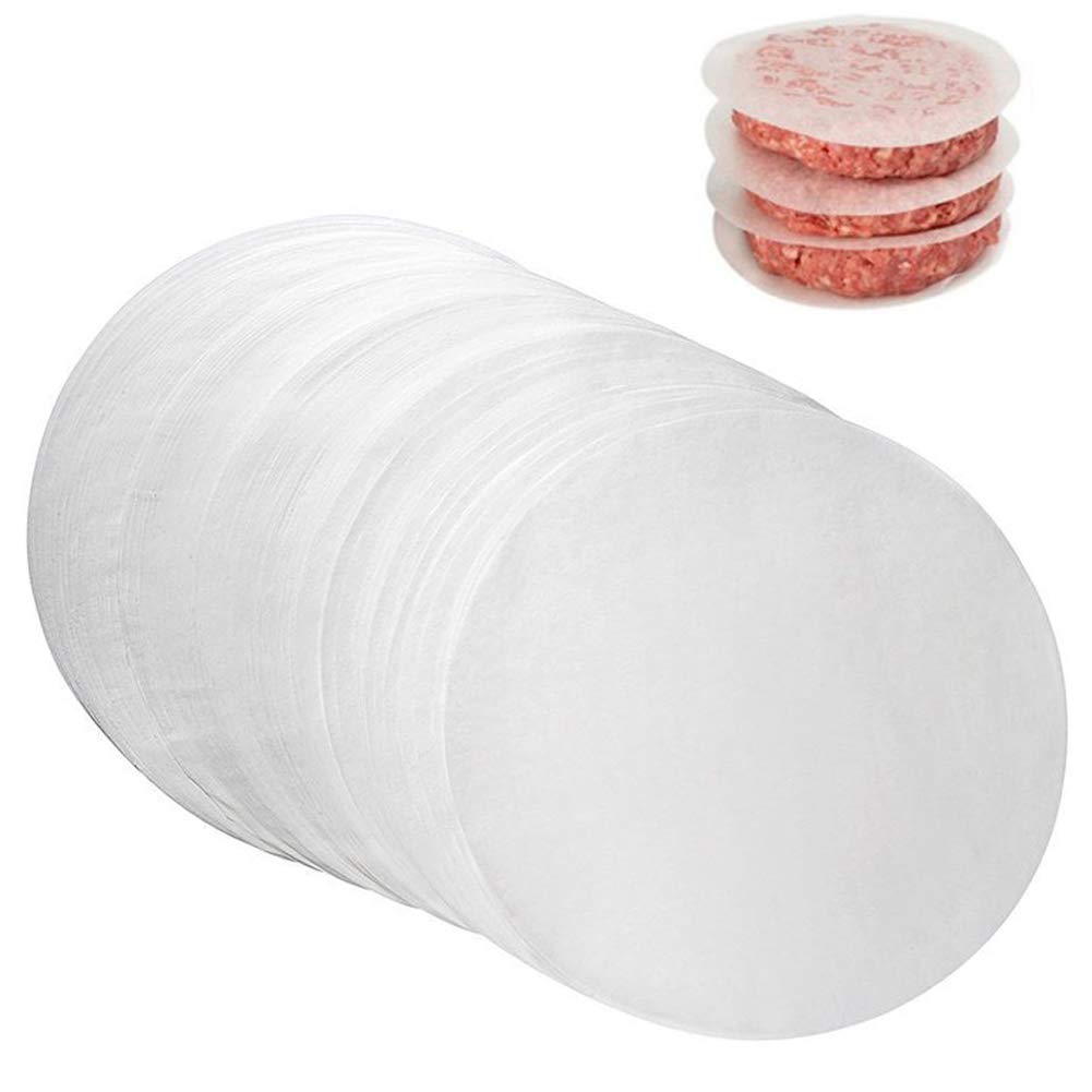 Parchment Paper Round Non-Stick Hamburger Patty Paper Parchment Sheets Cake Pan Liner Circles For Baking Cakes, Cooking, Burger