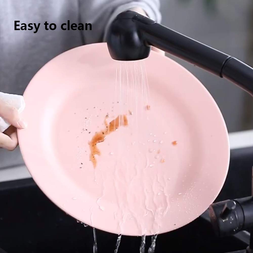 4 Pack 13 Inch Extra Large Size Dinner Plate Sets, Delicious Pasta Plates, Unbreakable Dishes, Lightweight Salad Dinnerware, Reu