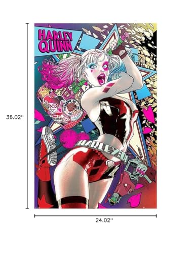Pyramid International Batman (Harley Quinn Neon) -Maxi Poster 61 X 91.5Cm, Plastic/Glass, Multi-Colour, 61 X 91.5 X 1.3 Cm