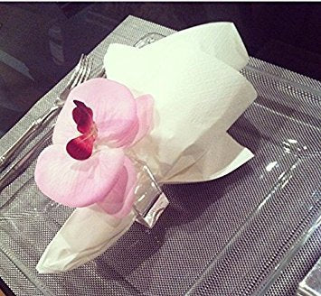 Huang Acrylics Napkin Rings Bud Vase Flower Holders Set (4)