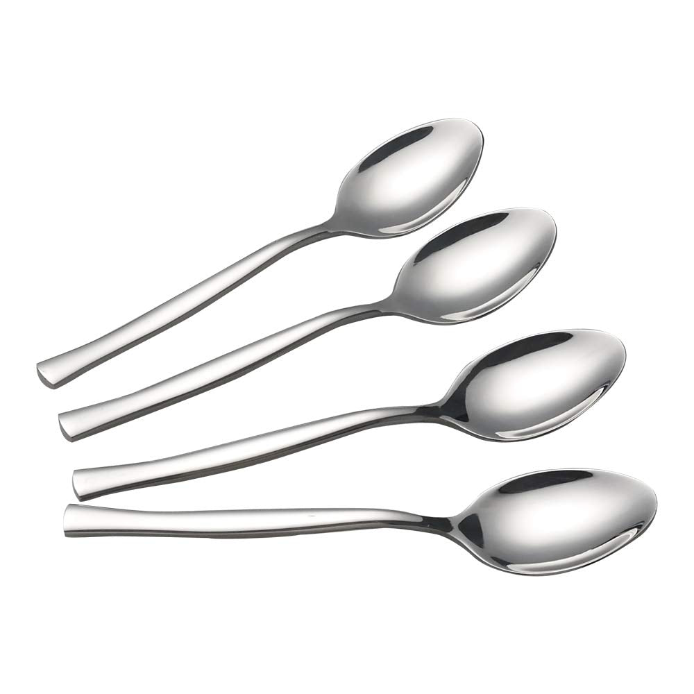 Qskely 12-Piece Dessert Spoons, Stainless Steel Small Spoon