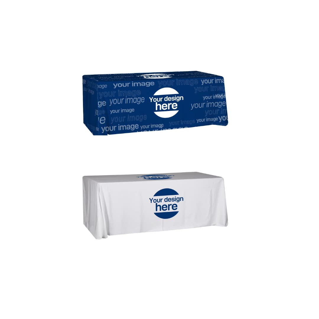 Personalized Customized With Logo Table Cloth 4Ft 6 Ft 8 Ft Table For Tradeshow Events Birthday Wedding Anniversary Tradeshow Ma