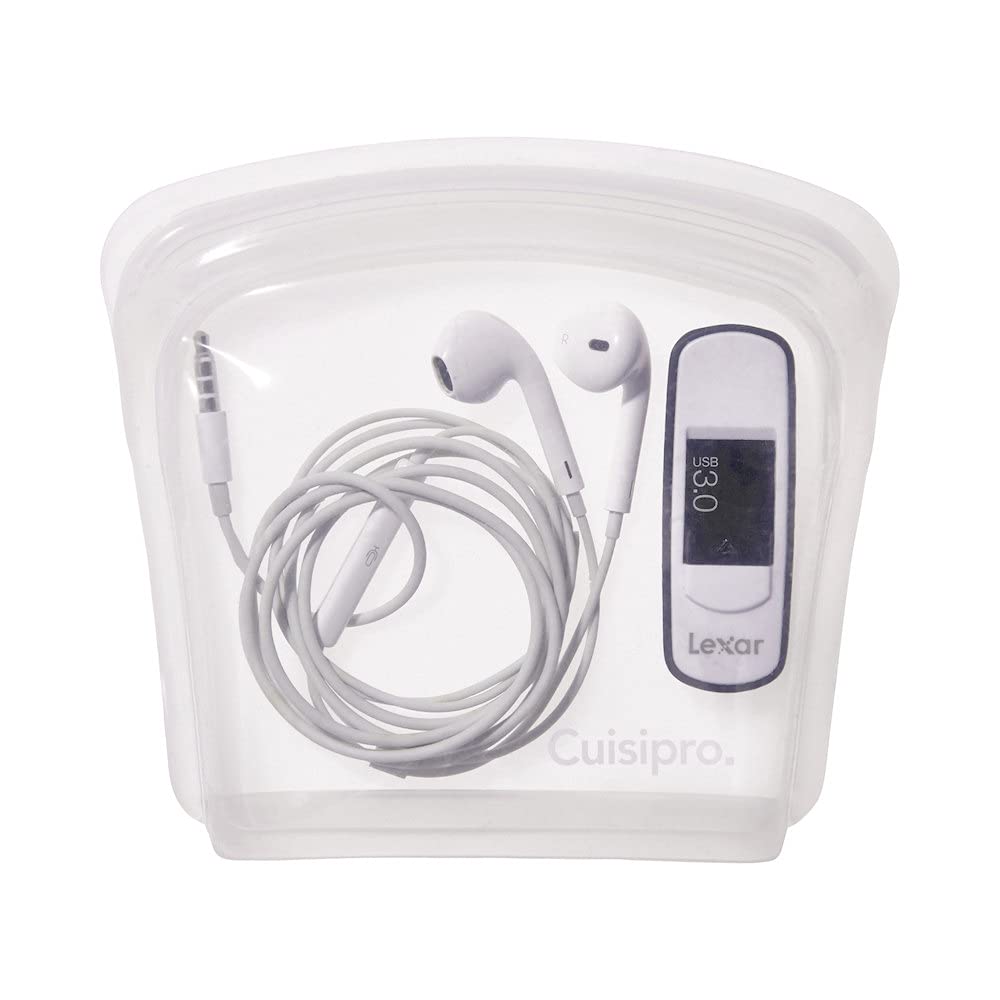 Cuisipro Silicone Reusable Leakproof Bag, Set Of 2, 200Ml/6.75Oz, Clear