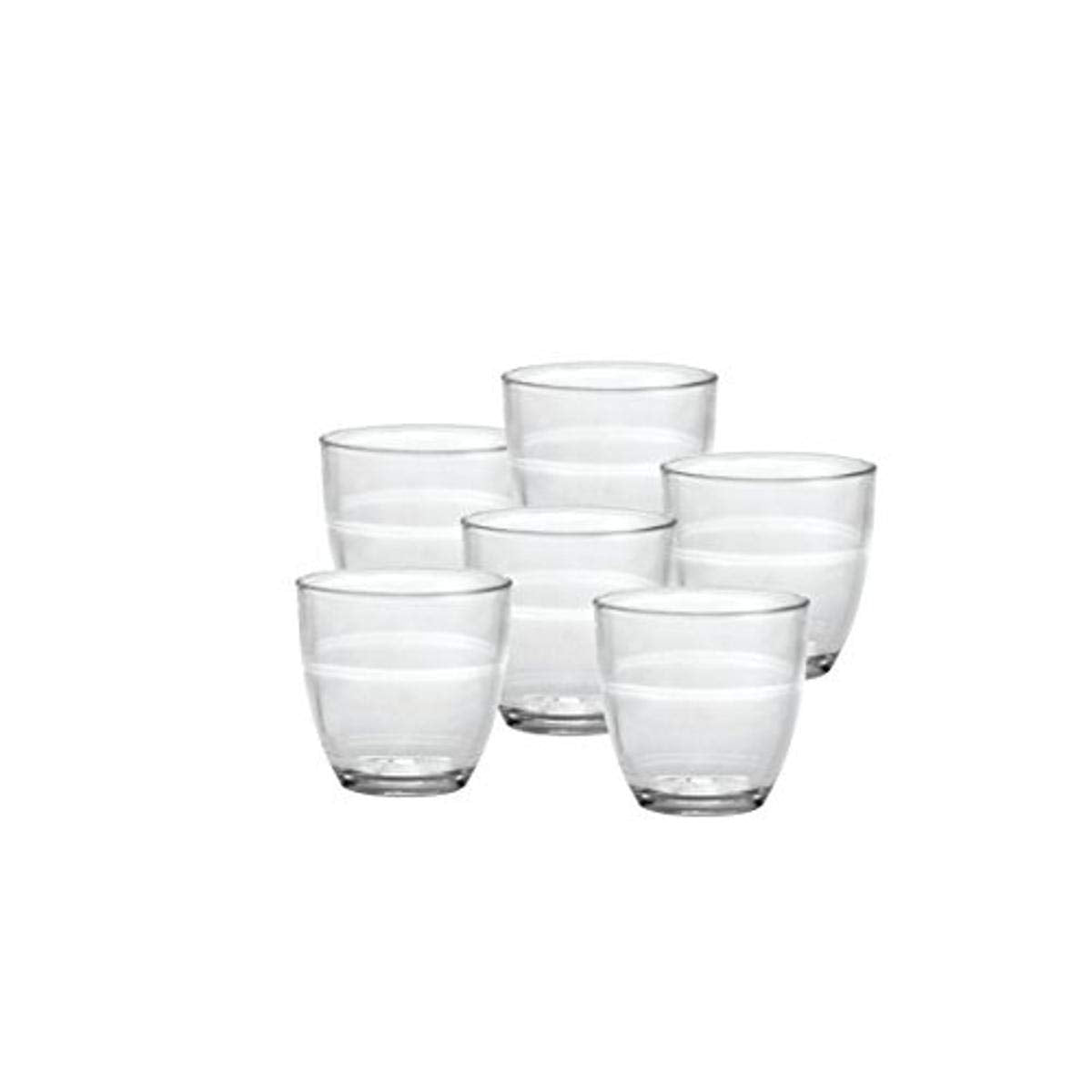 Duralex Made In France Gigogne Glass Tumbler Drinking Glasses, 5.75 Ounce - Set Of 6, Clear