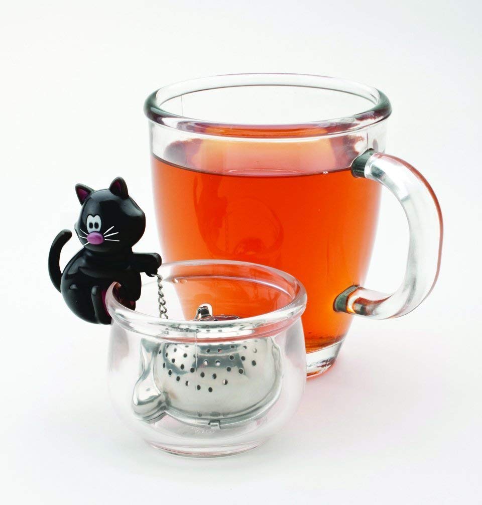 Joie Meow Tea Ball Infuser - Stainless Steel, BPA-Free, Cute Cat Design, Fits Mug, Model 10044, Color May Vary